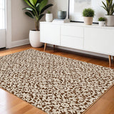 4' X 6' Rust And Beige Oriental Area Rug