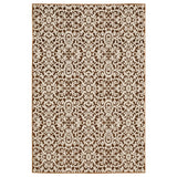 4' X 6' Rust And Beige Oriental Area Rug