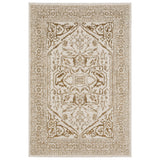4' X 6' Ivory And Gold Oriental Area Rug
