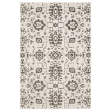 7' X 10' Ivory And Gray Oriental Area Rug