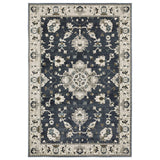 5' X 8' Blue Oriental Area Rug