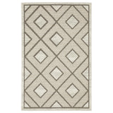 5' X 8' Beige And Brown Geometric Area Rug