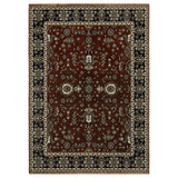 4' X 6' Red Oriental Area Rug With Fringe