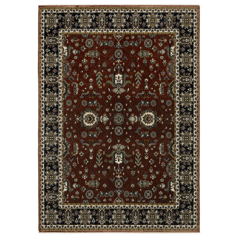 4' X 6' Red Oriental Area Rug With Fringe