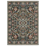 5' X 8' Green And Pink Floral Area Rug With Fringe
