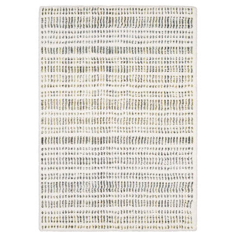 4' X 6' Ivory Gold And Gray Striped Area Rug