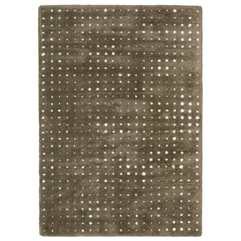 4' X 6' Brown And Ivory Geometric Area Rug