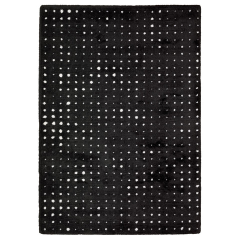 4' X 6' Black And Ivory Geometric Area Rug