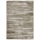 4' X 6' Brown And Ivory Striped Distressed Area Rug