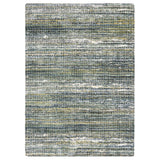 4' X 6' Green And Blue Geometric Distressed Area Rug