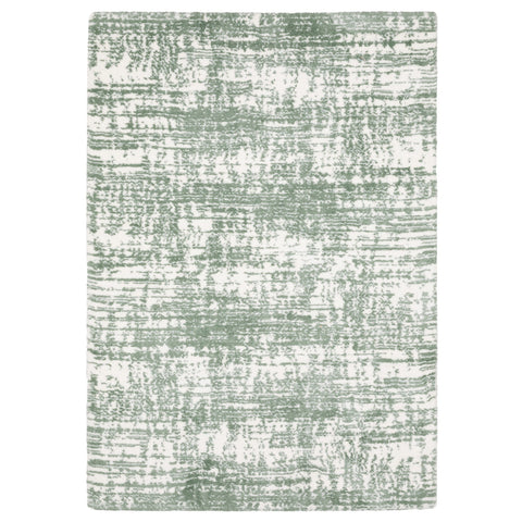 5' X 8' Green And Ivory Abstract Area Rug