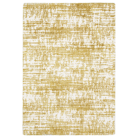 4' X 6' Gold And Ivory Abstract Area Rug