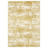 5' X 8' Gold And Ivory Abstract Area Rug