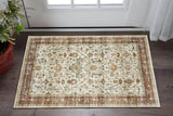 2' X 3' Ivory Oriental Distressed Area Rug