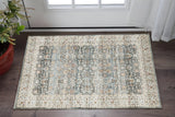 2' X 3' Gray And Ivory Oriental Distressed Area Rug