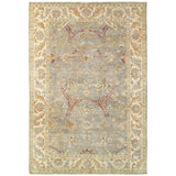 2' X 3' Gray And Beige Wool Oriental Hand Knotted Area Rug