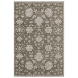 4' X 6' Gray And Light Gray Oriental Area Rug