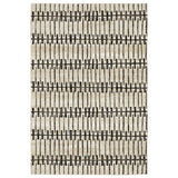 3' X 5' Beige And Black Geometric Area Rug