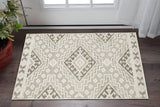 3' X 5' Beige And Brown Tribal Area Rug