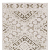 8' Beige And Brown Tribal Runner Rug