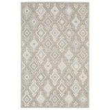 3' X 5' Beige And Gray Oriental Area Rug