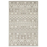 3' X 5' Beige And Gray Geometric Area Rug