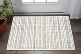 2' X 3' Ivory Yellow And Black Striped Area Rug
