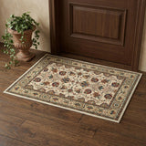2' X 3' Ivory And Red Floral Area Rug