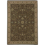 2' X 3' Brown And Ivory Oriental Area Rug