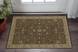 2' X 3' Brown And Ivory Oriental Area Rug