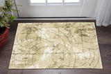 3' X 5' Beige And Brown Geometric Area Rug