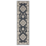 8' Blue Oriental Runner Rug