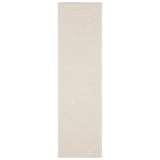 8' Ivory And Beige Geometric Runner Rug