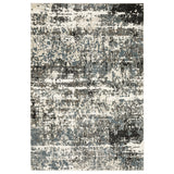5' X 8' Gray And Ivory Abstract Area Rug