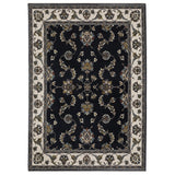 4' X 6' Ivory Oriental Area Rug With Fringe