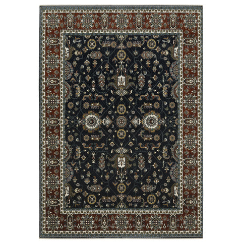 4' X 6' Rust Oriental Area Rug With Fringe