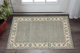 2' X 3' Blue And Ivory Oriental Area Rug