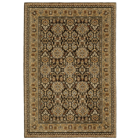 2' X 3' Brown And Gold Oriental Area Rug
