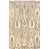 4' X 6' Gray And Beige Wool Abstract Hand Tufted Area Rug