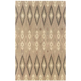 4' X 6' Beige And Ivory Wool Abstract Hand Tufted Area Rug