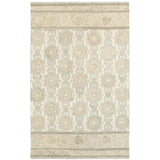 4' X 6' Sand Wool Floral Hand Tufted Area Rug