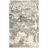4' X 6' Gray Wool Abstract Hand Tufted Area Rug