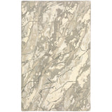 4' X 6' Beige And Ivory Wool Abstract Hand Tufted Area Rug