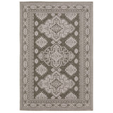 7' X 10' Gray Medallion Area Rug