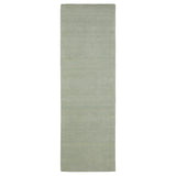 8' Silver Wool Hand Tufted Runner Rug