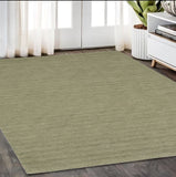 5' X 8' Sage And Green Wool Hand Tufted Area Rug