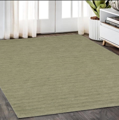 5' X 8' Sage And Green Wool Hand Tufted Area Rug