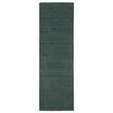 8' Teal And Blue Wool Hand Tufted Runner Rug