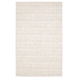 5' X 8' Ivory And Gray Striped Hand Tufted Area Rug