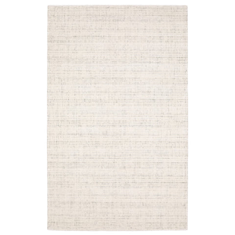 5' X 8' Ivory And Gray Striped Hand Tufted Area Rug